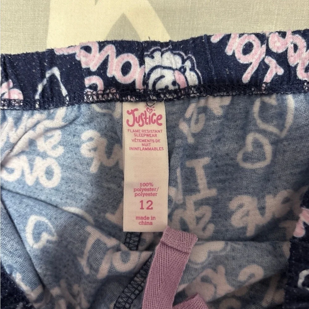Justice Purple Pajama Set With Sheep Designs